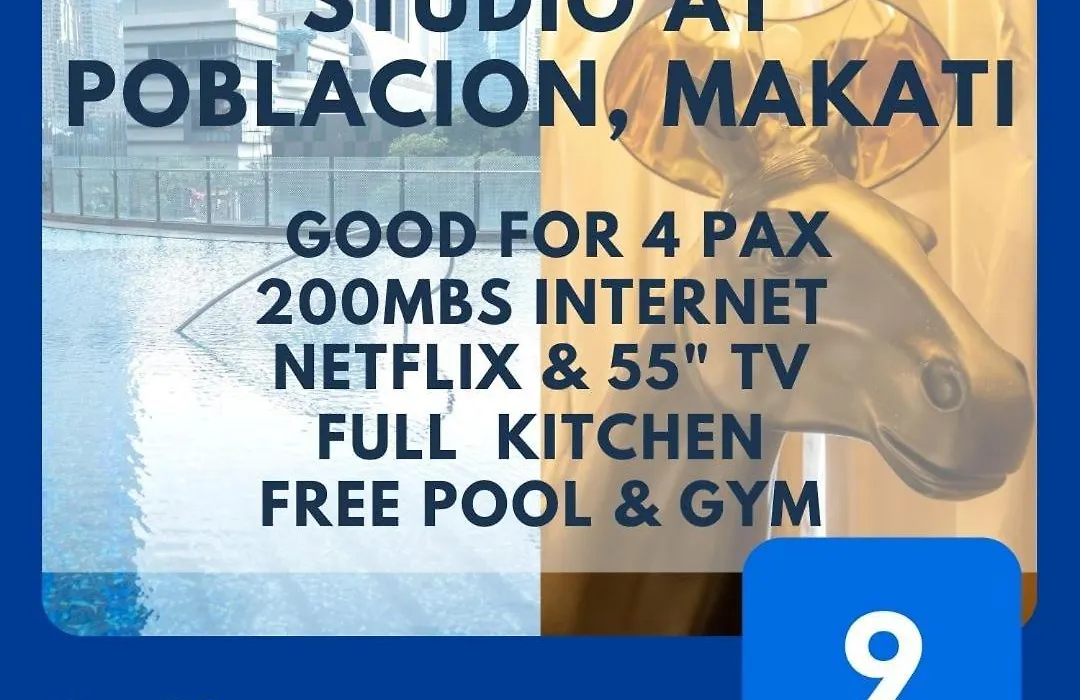 Apartment Studio With Netflix, 55in Tv, 200mbs Net, In Heart Of Makati *